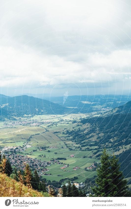 Blick vom Laber Richtung Oberammergau Freizeit & Hobby Ferien & Urlaub & Reisen Tourismus Ausflug Abenteuer Ferne Freiheit Expedition Sommer Sommerurlaub