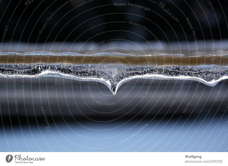 gefrorene Wäscheleine Winter Garten Eis Frost Schnee Seil kalt Farbfoto Außenaufnahme Detailaufnahme Makroaufnahme Textfreiraum oben Textfreiraum unten