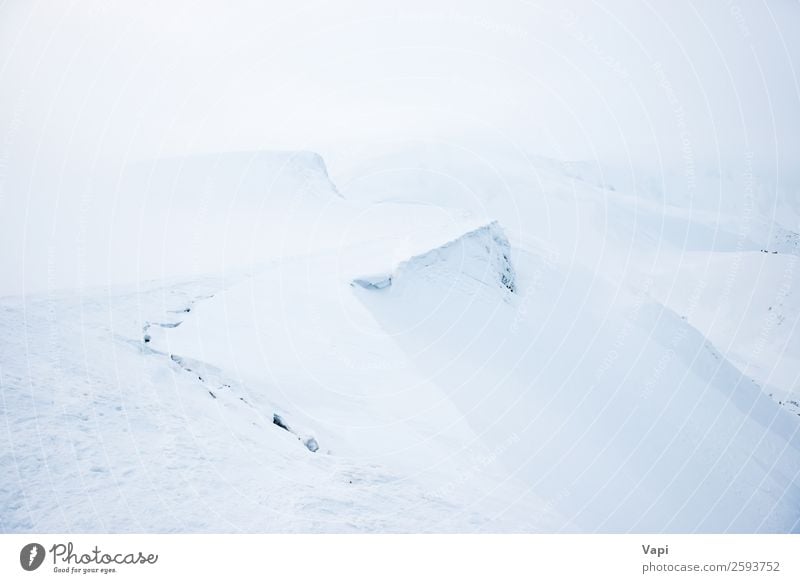 Berg im Schnee mit Nebel schön Ferien & Urlaub & Reisen Winter Winterurlaub Berge u. Gebirge Klettern Bergsteigen Skier Snowboard Umwelt Natur Landschaft Himmel