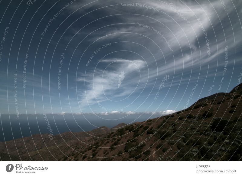 Jetstream Ferien & Urlaub & Reisen Ausflug Ferne Freiheit Sommerurlaub Insel Berge u. Gebirge Natur Landschaft Urelemente Luft Wolken Horizont Schönes Wetter