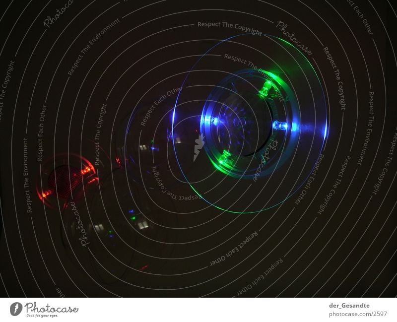 Lichtobjekt Dinge rund Laser Nacht Langzeitbelichtung Lampe Farbe