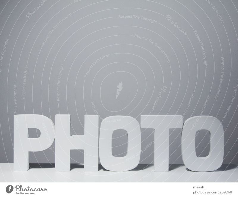 PHOTO Holz Zeichen Schriftzeichen grau weiß Fotografie Fotografieren Symbole & Metaphern Freisteller Wort Logo lesen schreiben Licht Schatten Farbfoto