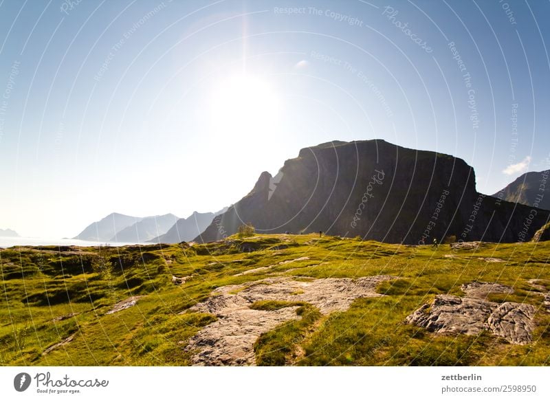 Litlandstabben und Andstabben Berge u. Gebirge Bergkette Polarmeer Europa Felsen Ferien & Urlaub & Reisen Fischereiwirtschaft Himmel Himmel (Jenseits) Horizont