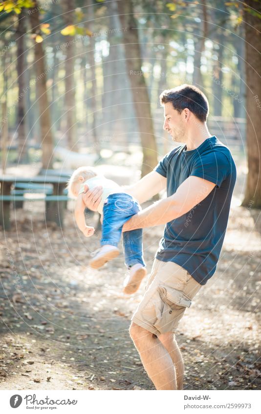 fliegen mit Papa IV Kindererziehung maskulin feminin Kleinkind Junge Mann Erwachsene Familie & Verwandtschaft Kindheit Leben 1 Mensch 1-3 Jahre Landschaft