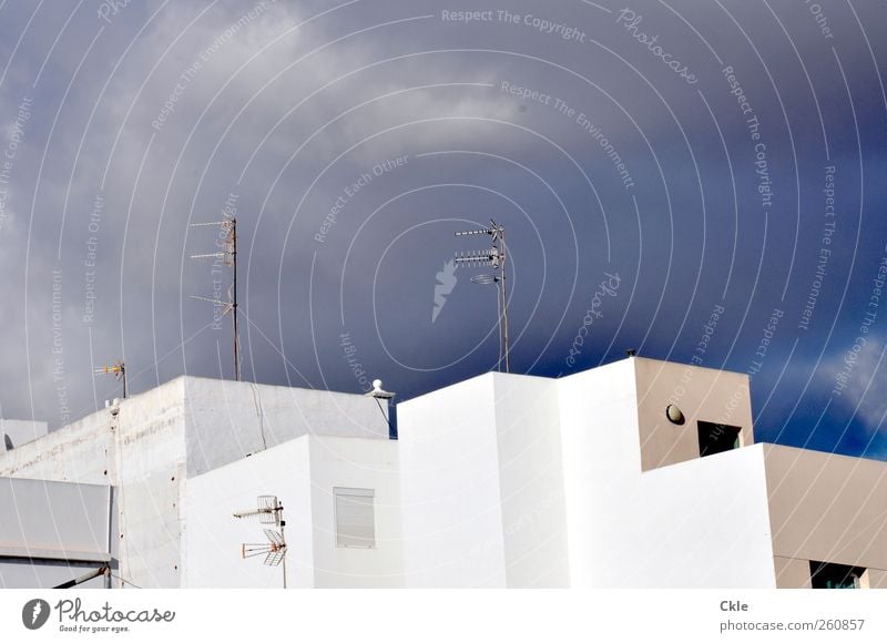 Bewohnt Wohnung Haus Antenne Technik & Technologie Informationstechnologie Architektur Himmel Wolken Klima "Arrecife Lanzarote" Spanien Stadt Hauptstadt