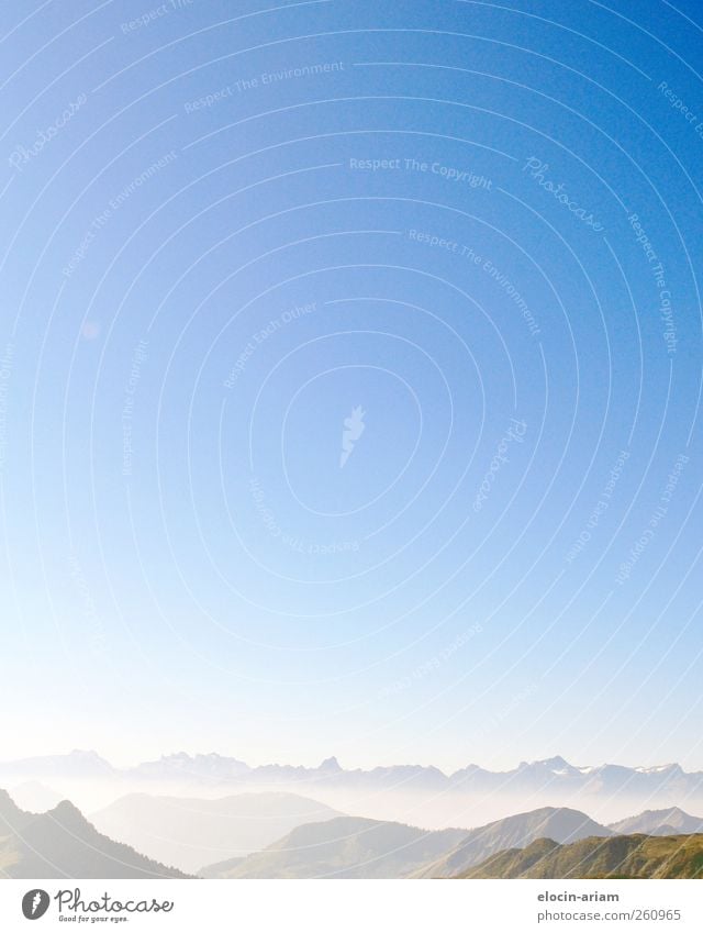 über den Bergen, kann die Freiheit so grenzenlos sein.... Umwelt Natur Landschaft Luft Berge u. Gebirge Gipfel Stein fliegen Ferien & Urlaub & Reisen Ferne blau