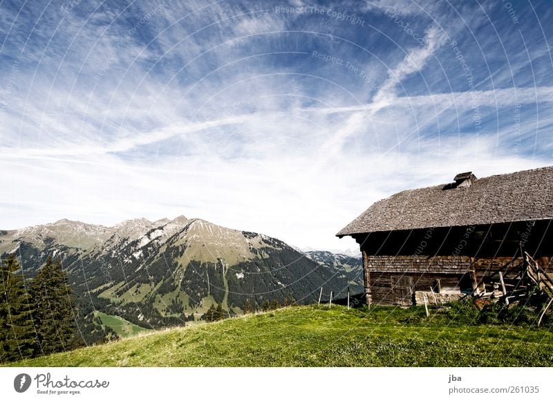 Satteleggli Leben Wohlgefühl Zufriedenheit Erholung ruhig Ausflug Abenteuer Freiheit Sommer Berge u. Gebirge wandern Haus Traumhaus Natur Landschaft Himmel