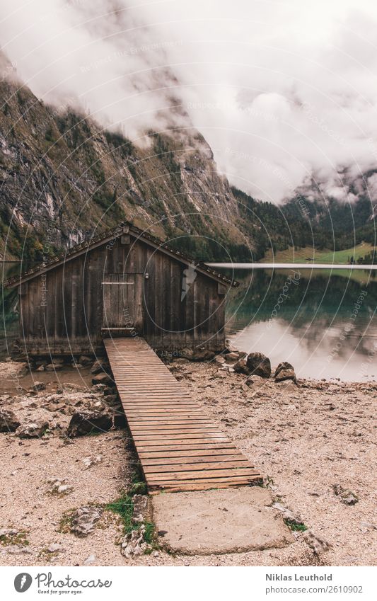 Haus am See Ferien & Urlaub & Reisen Ausflug Freiheit Sightseeing Sommer Berge u. Gebirge wandern Wohnung Natur Landschaft Wasser Wolken schlechtes Wetter Nebel