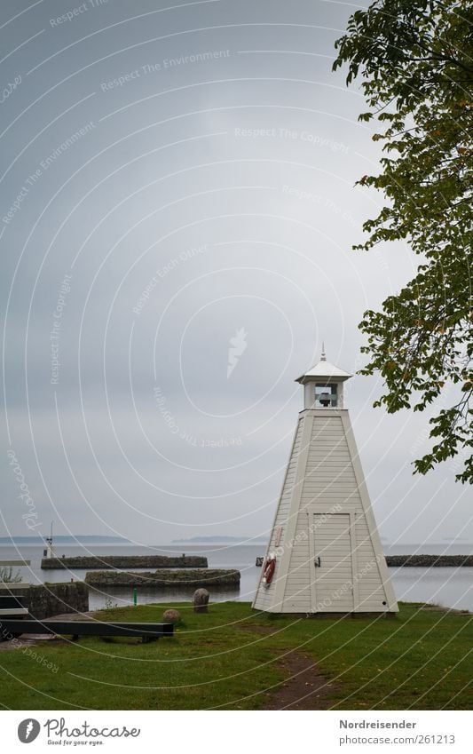 Göta Kanal Ferien & Urlaub & Reisen Tourismus Ferne Landschaft schlechtes Wetter Park Wiese Küste Seeufer Fischerdorf Leuchtturm Bauwerk Gebäude Architektur