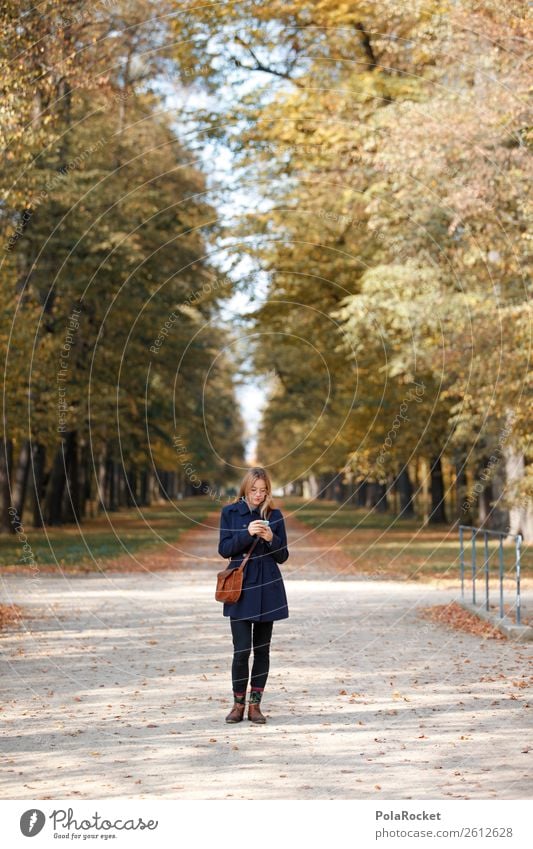 #A# Status Herbst 1 Mensch ästhetisch herbstlich Herbstlaub Herbstfärbung Herbstbeginn Herbstwald Herbstlandschaft Park Handy Chatten digital online erreichbar