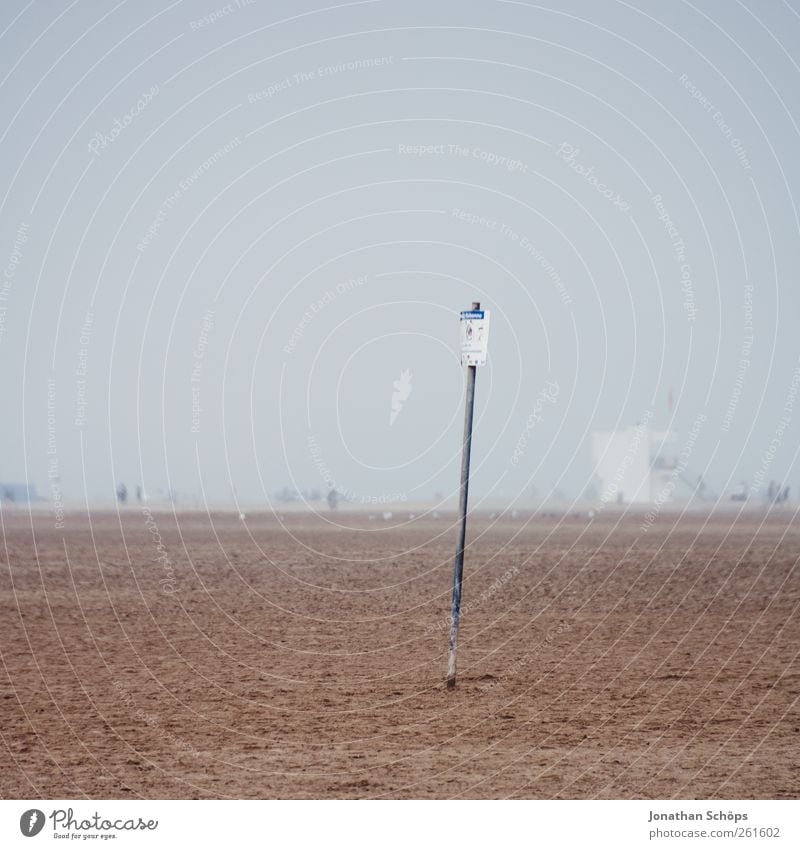 Eis essen auf der Sandfläche verboten Ausflug Abenteuer Ferne Freiheit Sommerurlaub Strand Umwelt Landschaft Himmel Wolkenloser Himmel Klima Klimawandel