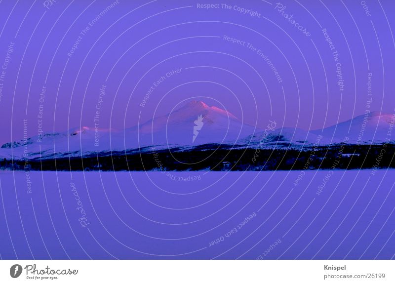 Das letzte Licht See Winter ruhig Berge u. Gebirge Frost Schnee Eis Abend