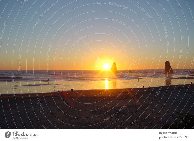 Sunset at Cannon Beach Sonnenuntergang Strand Meer Pazifik Oregon holiday vacation coast USA pacific ocean