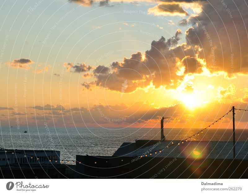 Tel Aviv Yafo Ferien & Urlaub & Reisen Tourismus Ausflug Meer Umwelt Luft Wasser Himmel Wolken Horizont Mittelmeer Israel Vorderasien Asien Stadt Hafenstadt