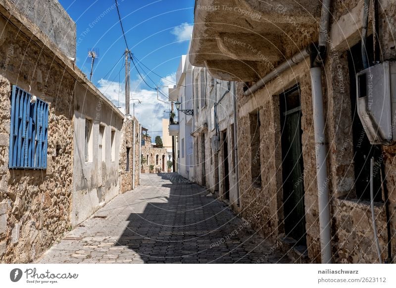 kleine Gasse, Crete Lifestyle Ferien & Urlaub & Reisen Tourismus Ausflug Ferne Sommer Sommerurlaub Griechenland Dorf Kleinstadt Altstadt überbevölkert Haus