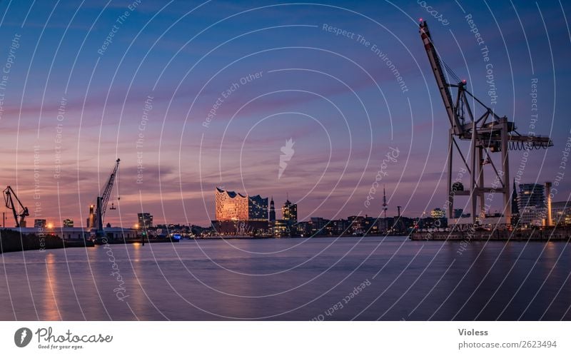 Schönste Stadt Skyline 8 Hafenstadt Bauwerk Gebäude Sehenswürdigkeit Wahrzeichen Denkmal glänzend außergewöhnlich Coolness fantastisch maritim Hamburg