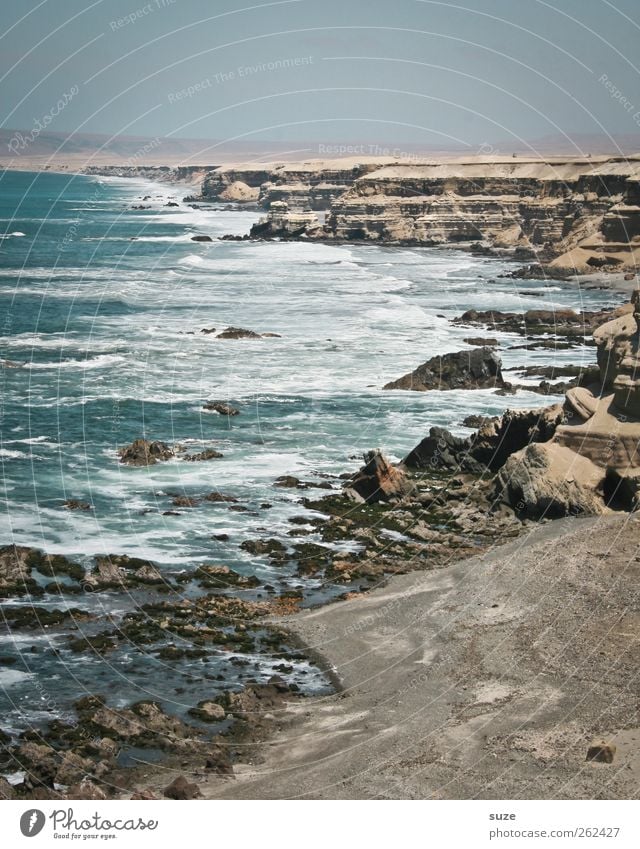 Mare Ferien & Urlaub & Reisen Ferne Freiheit Sommerurlaub Meer Wellen Umwelt Natur Landschaft Urelemente Luft Wasser Himmel Wolkenloser Himmel Horizont Klima