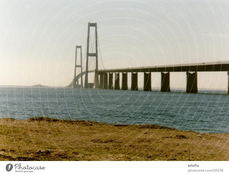 Der große Belt Fähre Meer Eisenbahn Autobahn Schnellstraße Brücke Straße