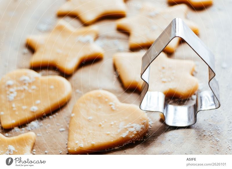 Weihnachtsbaumförmige Ausstechform Dessert Dekoration & Verzierung Weihnachten & Advent Menschengruppe Baum Herz lecker braun Tradition Plätzchen Zuckerguß