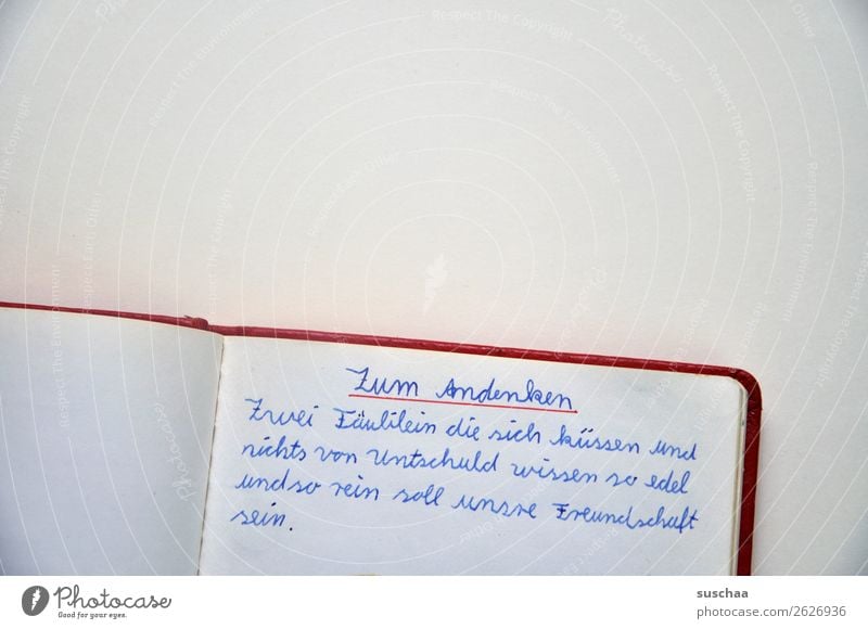 zum andenken .. Poesiealbum Freundschaftsbuch Handschrift Schreibschrift Information poetisch Papier schreiben Text kindlich Erinnerung Souvenir