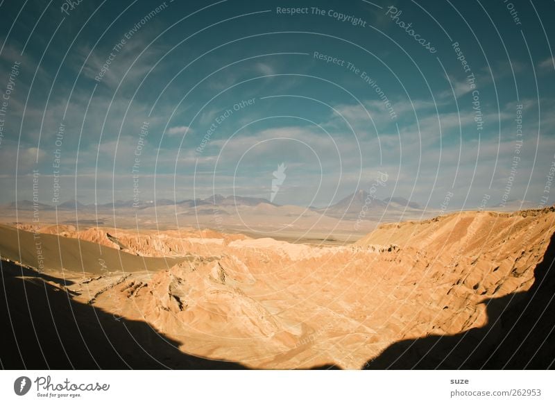 Beschattung Sommer Berge u. Gebirge Umwelt Natur Landschaft Urelemente Erde Sand Luft Himmel Wolken Horizont Klima Wetter Schönes Wetter Wärme Felsen Schlucht