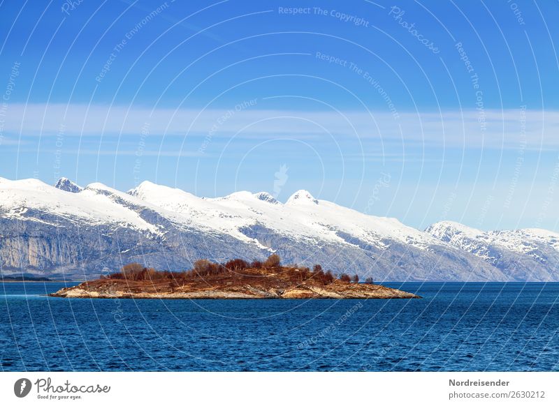 Bergformation "Seven Sisters" in Norwegen Ferien & Urlaub & Reisen Tourismus Abenteuer Ferne Sightseeing Kreuzfahrt Meer Insel Natur Landschaft Himmel Frühling