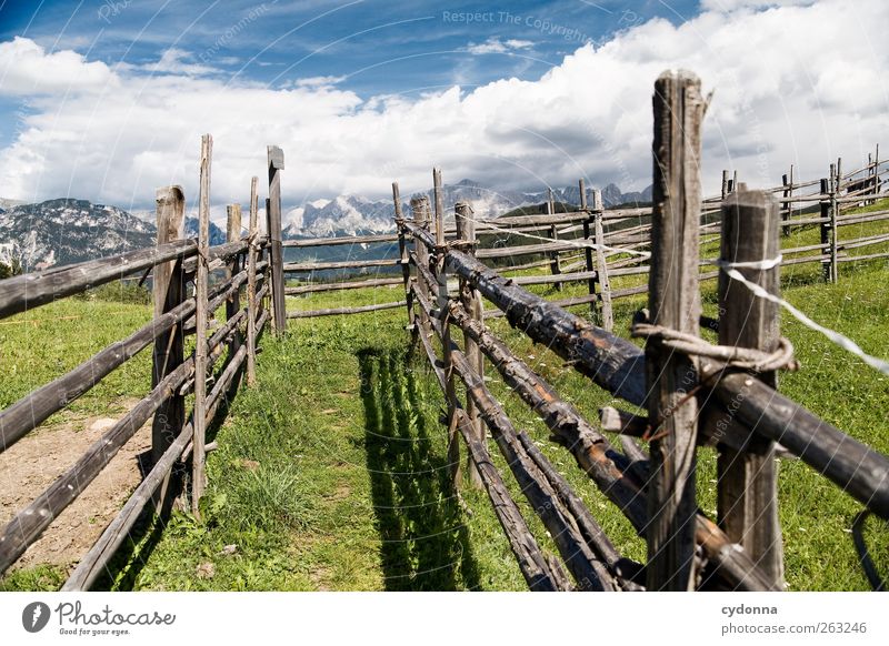 Wanderroute Ferien & Urlaub & Reisen Ausflug Abenteuer Freiheit Sommerurlaub Umwelt Natur Landschaft Himmel Schönes Wetter Alpen Berge u. Gebirge einzigartig