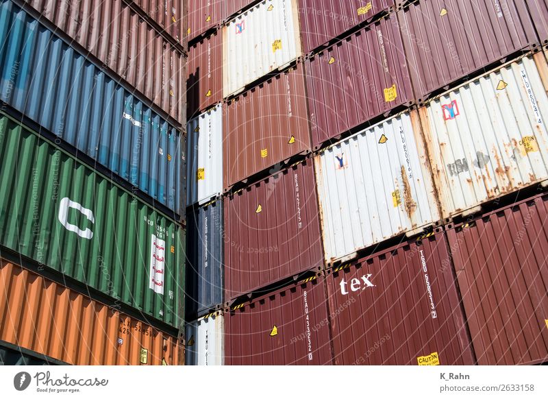 Container im Hamburger Hafen Internet Schifffahrt Binnenschifffahrt Containerschiff kaufen "behälter business cargo contaiernterminal containerhafen