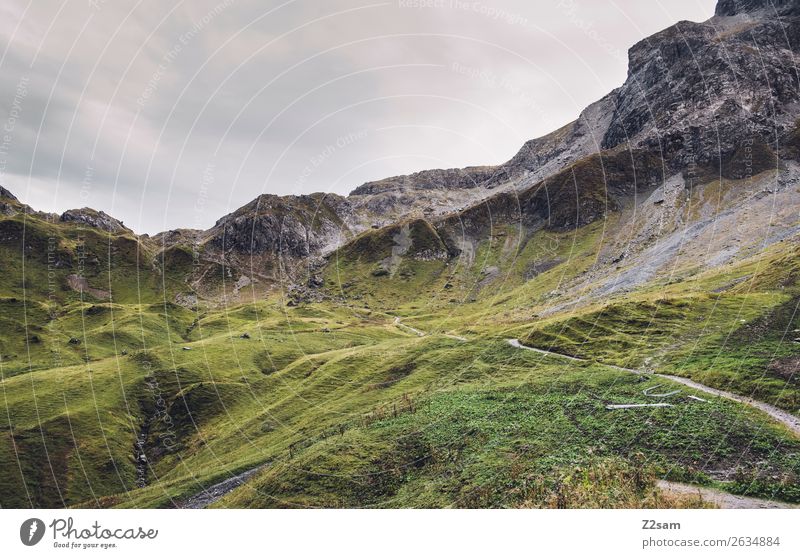 Mädelejoch im Allgäu Ferien & Urlaub & Reisen wandern Natur Landschaft Wetter Wiese Alpen Berge u. Gebirge Gipfel gigantisch hoch grün Abenteuer Einsamkeit