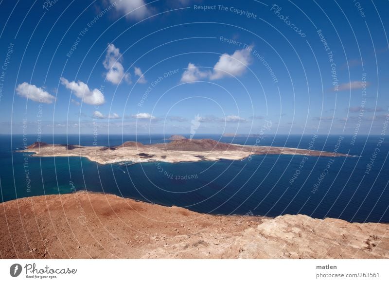 la isleta Landschaft Erde Sand Wasser Himmel Wolken Sonnenlicht Schönes Wetter Felsen Berge u. Gebirge Küste Meer Insel Dorf Menschenleer Fähre Hafen trocken