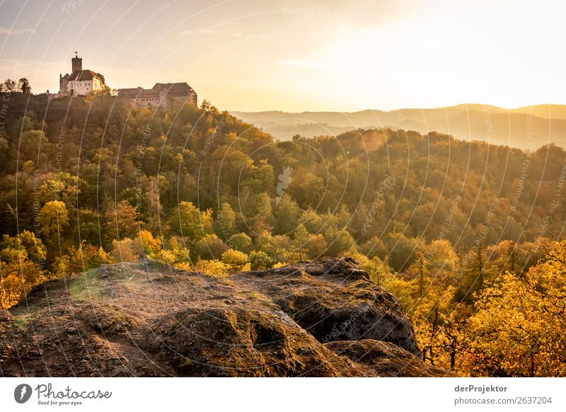 Wartburg in Eisenach im Herbstlicht II Herbstlaub herbstlich Ferien & Urlaub & Reisen Sonnenuntergang Aussicht Erholung ruhig Meditation Felsen einzigartig