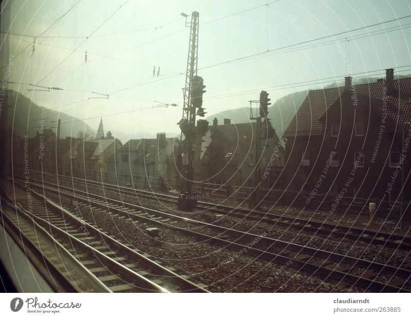 Traveling with Deutsche Bahn Haus Verkehr Verkehrswege Schienenverkehr Bahnfahren Personenzug Schienenfahrzeug Bahnhof Gleise Weiche Schienennetz Zugabteil