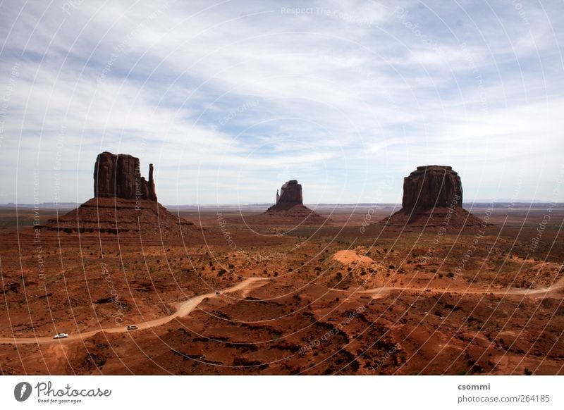 Monument Valley Ferien & Urlaub & Reisen Tourismus Abenteuer Ferne Sightseeing Sand Wüste USA Menschenleer Sehenswürdigkeit Unendlichkeit historisch trocken