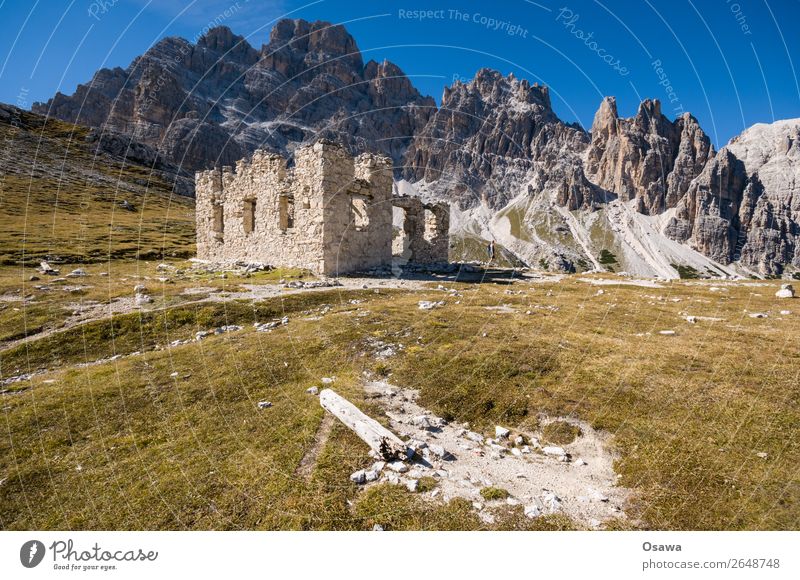 Rifugio Popena Erholung ruhig Ferien & Urlaub & Reisen Sommer Berge u. Gebirge wandern Sport Klettern Bergsteigen Natur Landschaft Himmel Schönes Wetter Wiese