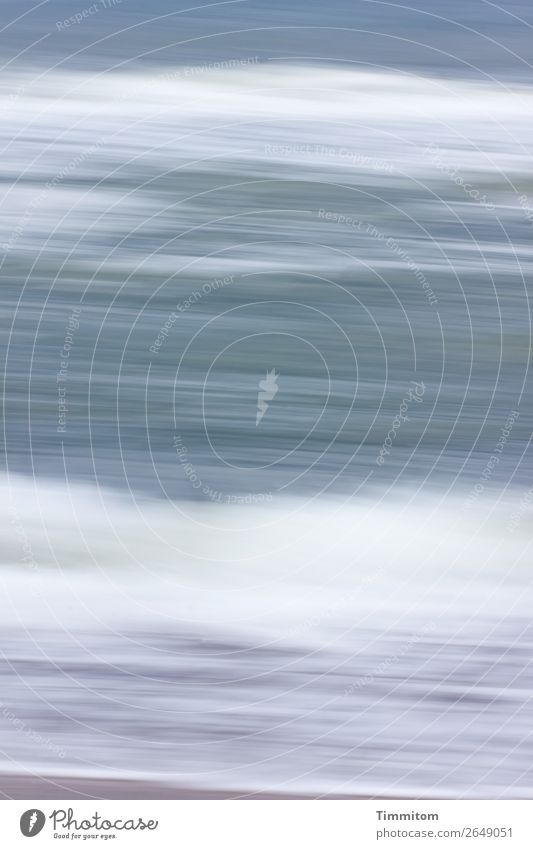 Blick auf die Nordsee Ferien & Urlaub & Reisen Umwelt Natur Landschaft Sand Wasser Wellen Strand Dänemark ästhetisch kalt blau weiß Gefühle Kraft Leben Brandung