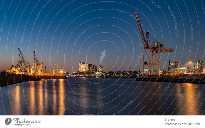 Schönste Stadt Skyline XII Hafenstadt Bauwerk Gebäude Sehenswürdigkeit Wahrzeichen Denkmal glänzend außergewöhnlich Coolness fantastisch maritim Hamburg