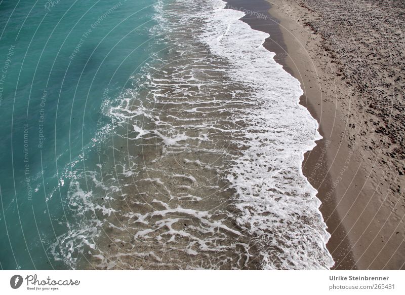 Meeressaum Erholung ruhig Meditation Ferien & Urlaub & Reisen Strand Wellen Natur Landschaft Urelemente Sand Wasser Küste Bewegung ästhetisch Flüssigkeit nass