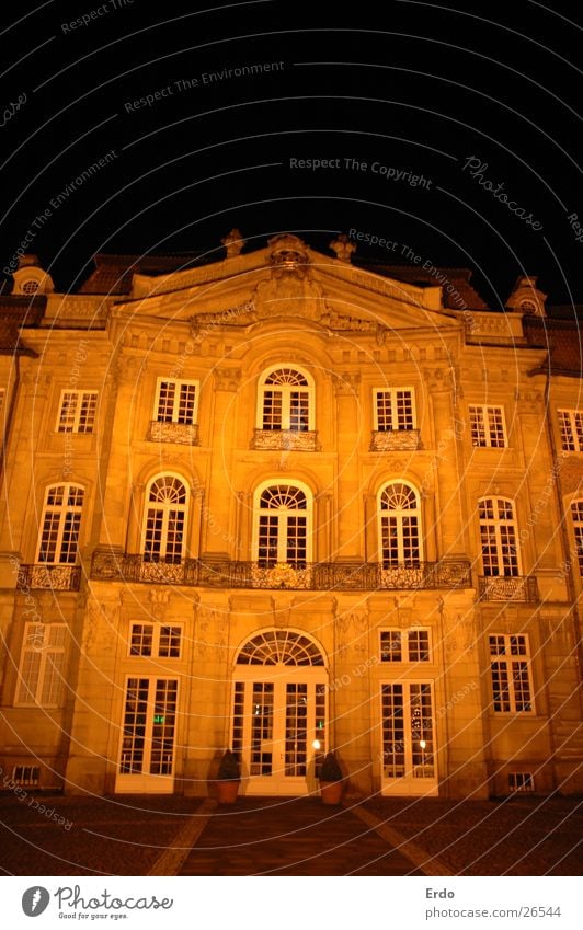 Zu Münster I Haus Gebäude historisch Fassade dunkel Nachtaufnahme Architektur