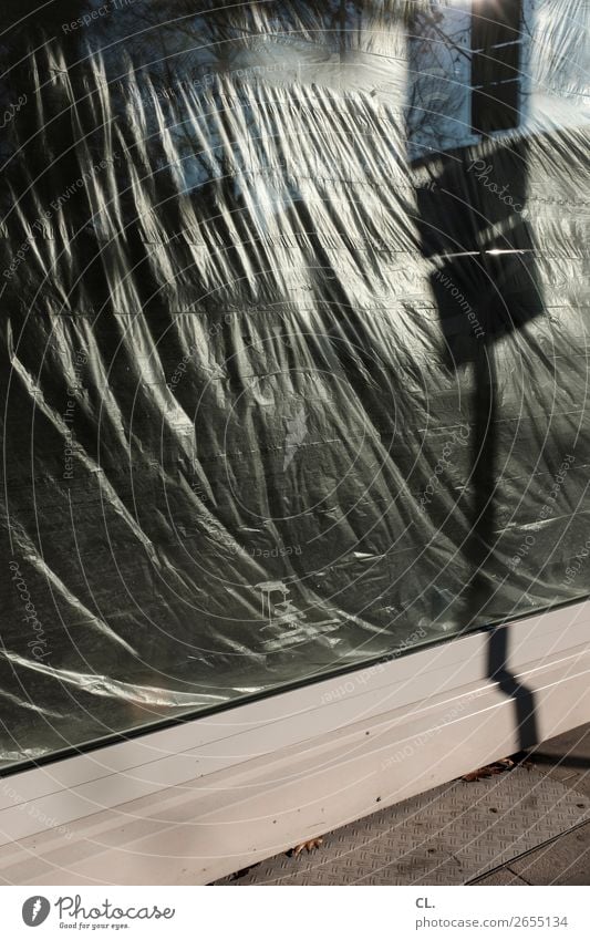 neueröffnung Baustelle Fenster Tür Wege & Pfade Verkehrszeichen Verkehrsschild Abdeckung Falte Kunststoff Hinweisschild Warnschild außergewöhnlich komplex