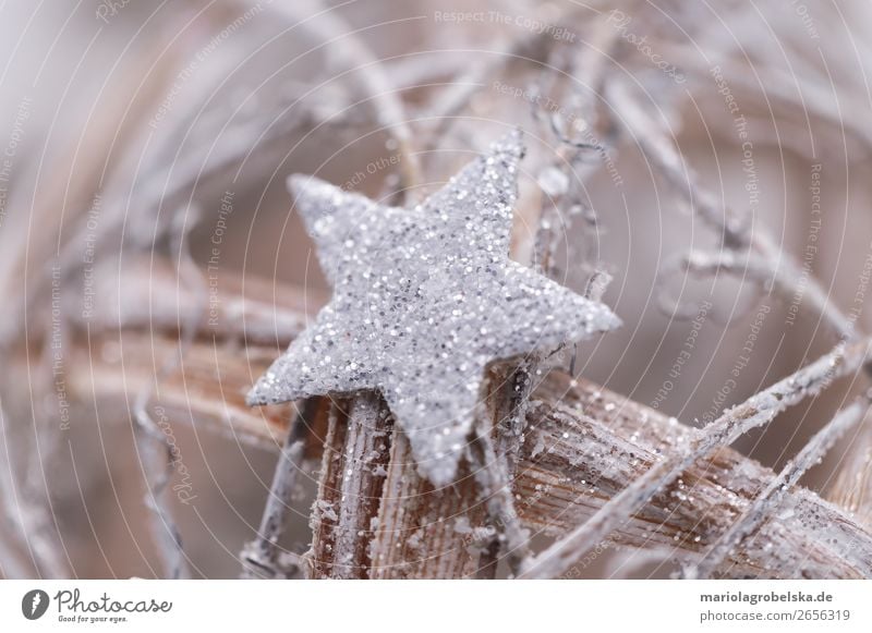 Weinachten Dekoration Feste & Feiern Weihnachten & Advent Silvester u. Neujahr Dekoration & Verzierung Holz Kugel Freizeit & Hobby Freude Stern (Symbol) silber