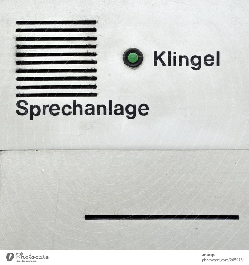 Kommunikation Technik & Technologie Klingel Gegensprechanlage Lautsprecher Metall Zeichen Schriftzeichen Kommunizieren sprechen einfach Stadt Eingang drücken