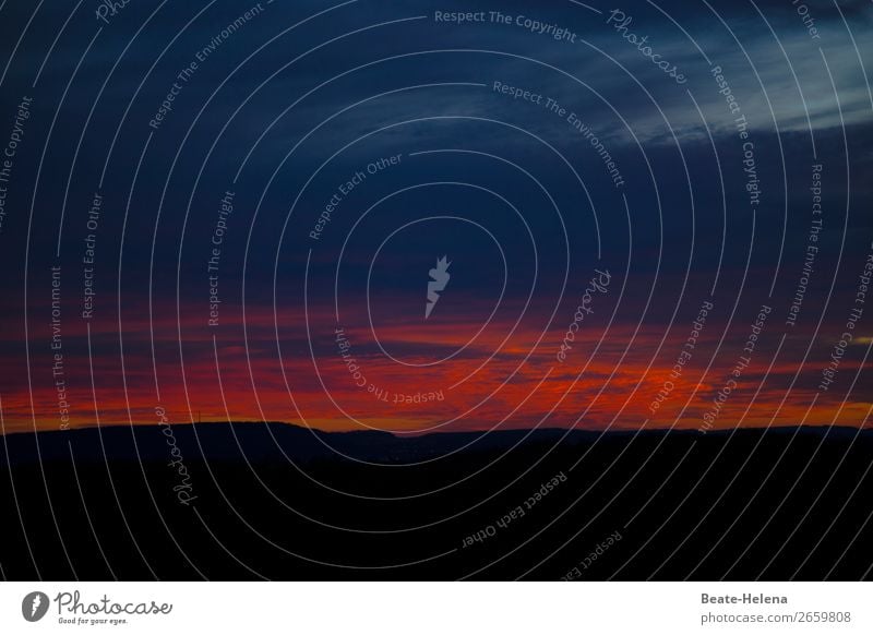 Abendrot Natur Himmel Wolken Nachthimmel Wetter Stadt Diät beobachten entdecken glänzend leuchten ästhetisch außergewöhnlich exotisch fantastisch blau Gefühle