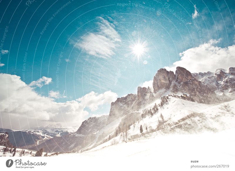 Wie im Winter Ferien & Urlaub & Reisen Winterurlaub Umwelt Natur Landschaft Urelemente Himmel Wolken Frühling Klima Schönes Wetter Schnee Schneefall Felsen