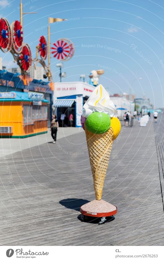 strandpromenade Lebensmittel Speiseeis Ernährung Freizeit & Hobby Spielen Ferien & Urlaub & Reisen Tourismus Städtereise Sommer Sommerurlaub Jahrmarkt