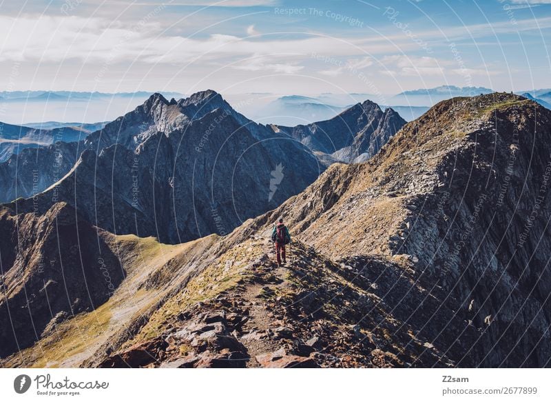 Aufstieg auf den Gipfel des Hirzer Freizeit & Hobby Ferien & Urlaub & Reisen Expedition Berge u. Gebirge wandern Klettern Bergsteigen maskulin Natur Landschaft