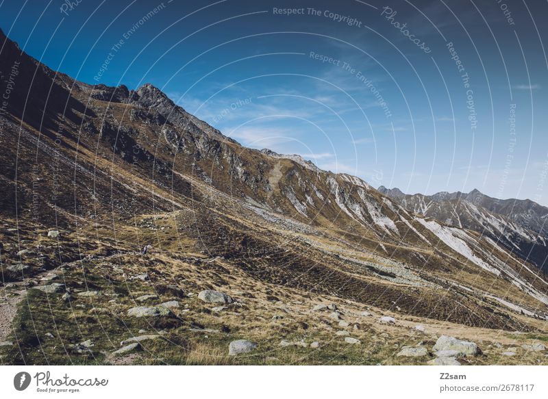 Bergpanorama in Südtirol | E5 Alpenüberquerung wandern Klettern Bergsteigen Natur Landschaft Himmel Sommer Schönes Wetter Berge u. Gebirge Gipfel nachhaltig