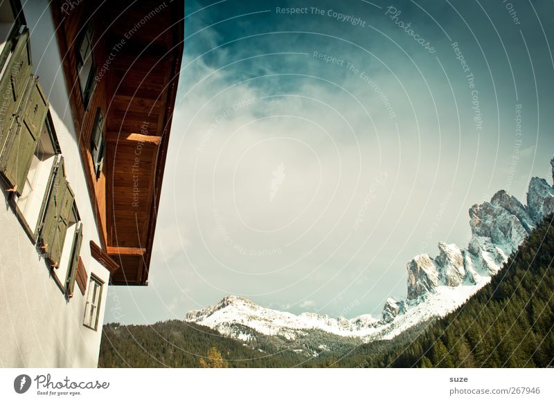 Hüttengaudi Ferien & Urlaub & Reisen Sommer Berge u. Gebirge Häusliches Leben Haus Umwelt Natur Landschaft Urelemente Himmel Wolken Klima Schönes Wetter Wald