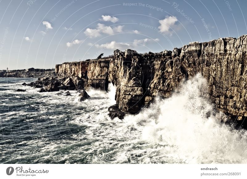 Boca do Inferno | Lisboa Ferien & Urlaub & Reisen Tourismus Ausflug Abenteuer Ferne Freiheit Meer Wellen Urelemente Wasser Himmel Wolkenloser Himmel Frühling