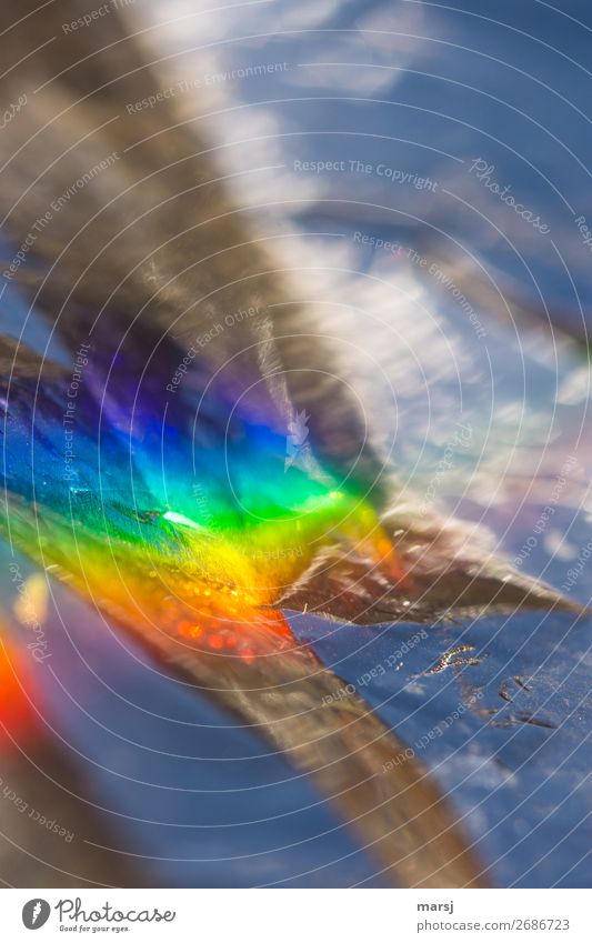 Künstlich bunt Kitsch Krimskrams regenbogenfarben Metall leuchten Aggression außergewöhnlich fantastisch trashig anschaulich knallig mehrfarbig Falte