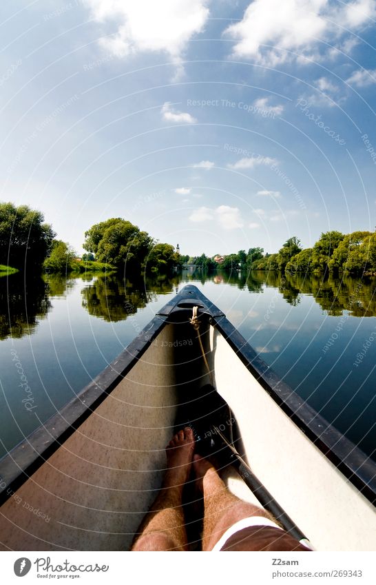 das war schön! Ferien & Urlaub & Reisen Sommer Sommerurlaub Kanu Natur Landschaft Wasser Himmel Wolken Schönes Wetter See Fluss Erholung frei ruhig